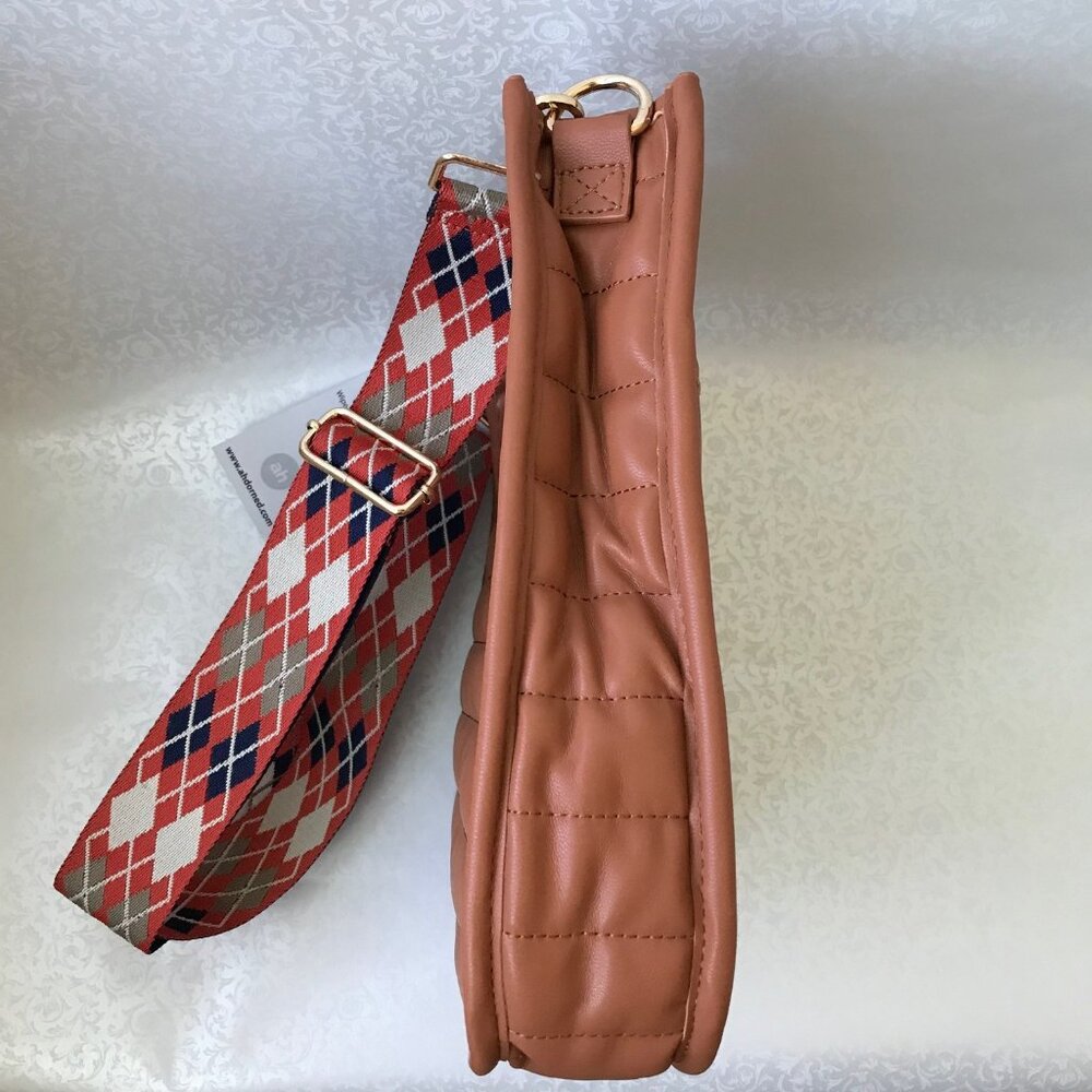 ahdorned messenger Crossbody bag guitar strap vegan leather 10.5”x 11.0” - Picture 5 of 9